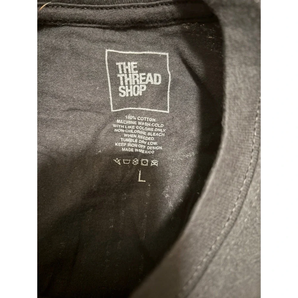 The Thread Shop 2021 Tour T-Shirt Mens Large Black Greek Letter Graphic Tee